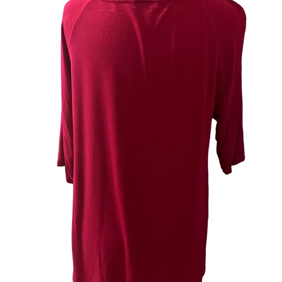 Ann Taylor Blouse Deep Red Size L - Picture 3 of 3